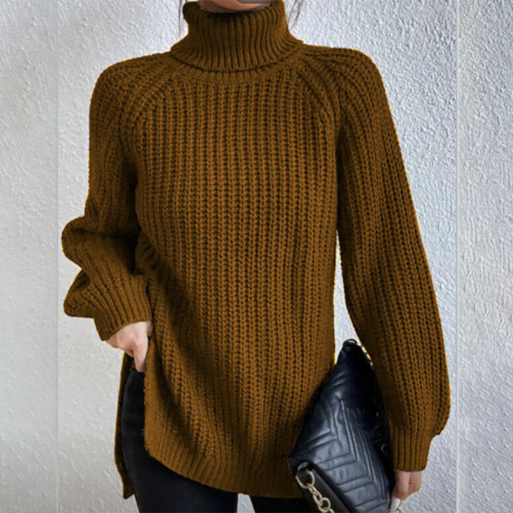 Marin Blake™ | Slit Turtleneck Sweater