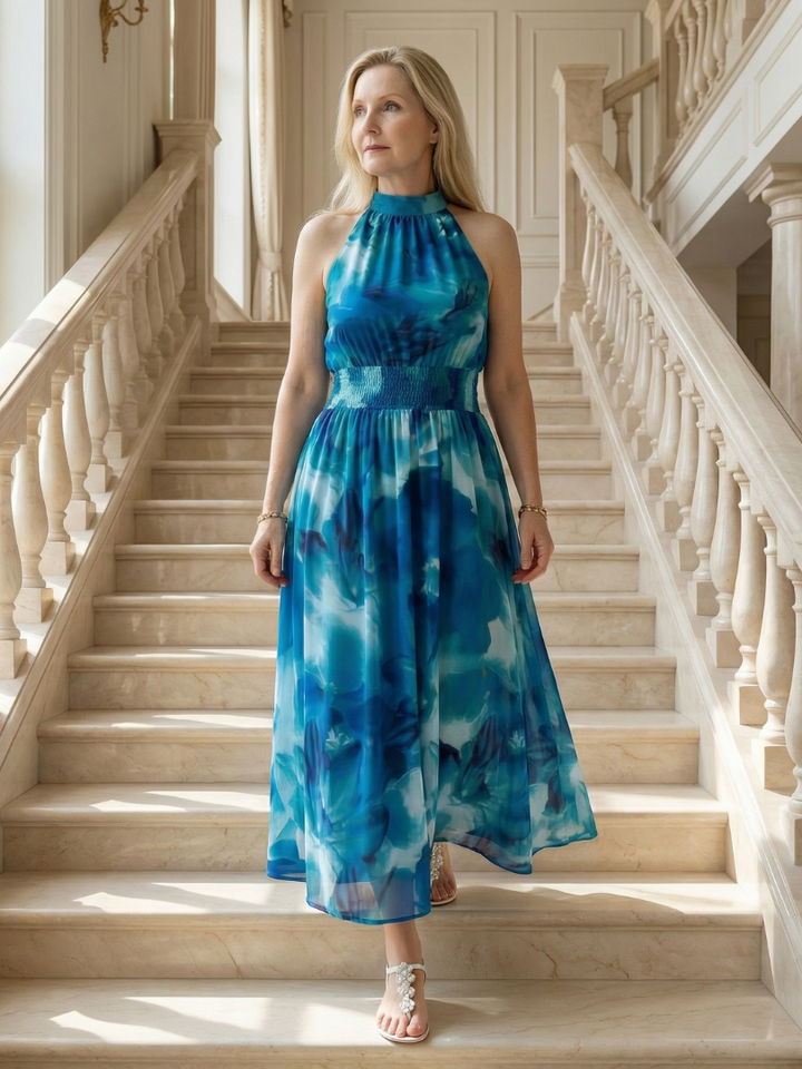 Jayleen™ | Vestido midi ligero con escote halter