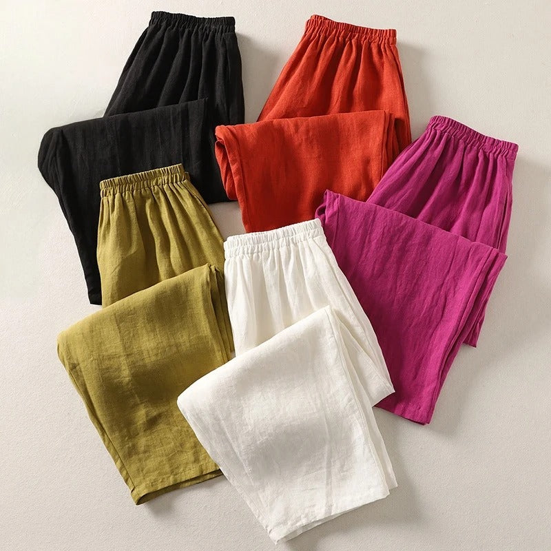 Amalia™ | Cotton-Linen Trousers