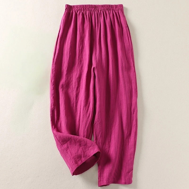 Amalia™ | Cotton-Linen Trousers