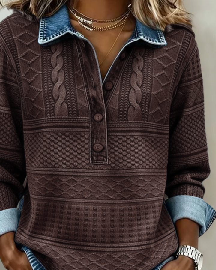 Eadoline™ | Cozy Button-Up Sweatshirt