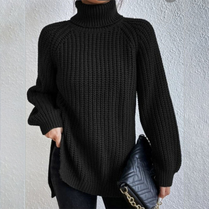 Marin Blake™ | Slit Turtleneck Sweater