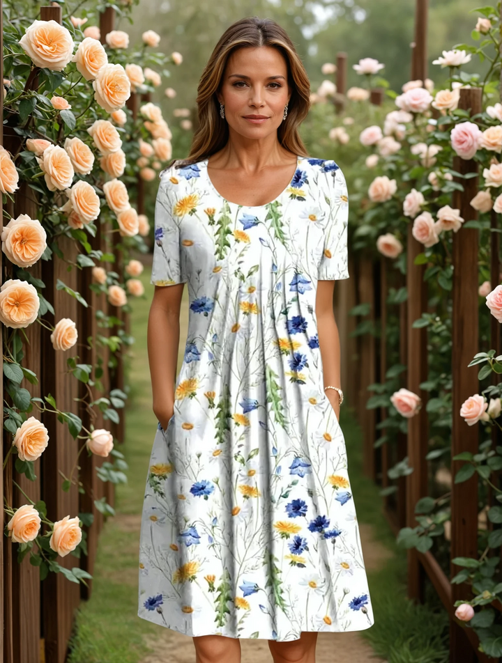 Saylor™ | Vestido fluido con control de abdomen