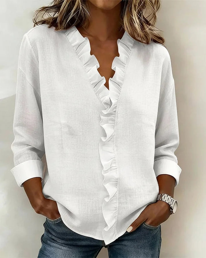 Bryanna™ | Ruffle V-Neck Blouse