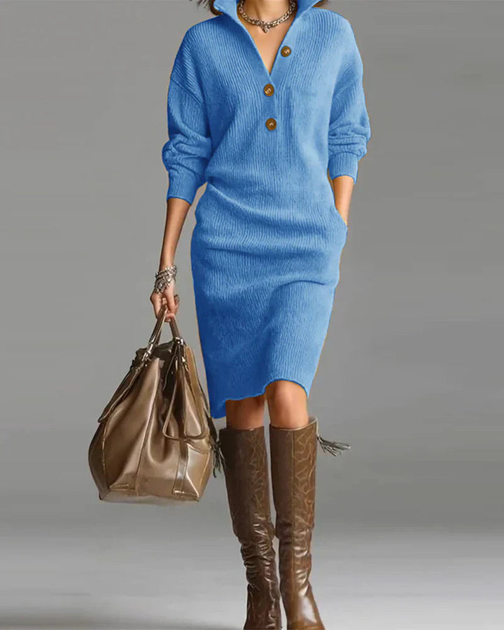 Andrea™ | Cozy Knit Midi Dress