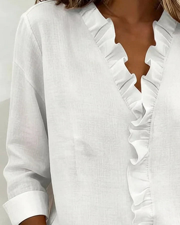 Bryanna™ | Ruffle V-Neck Blouse
