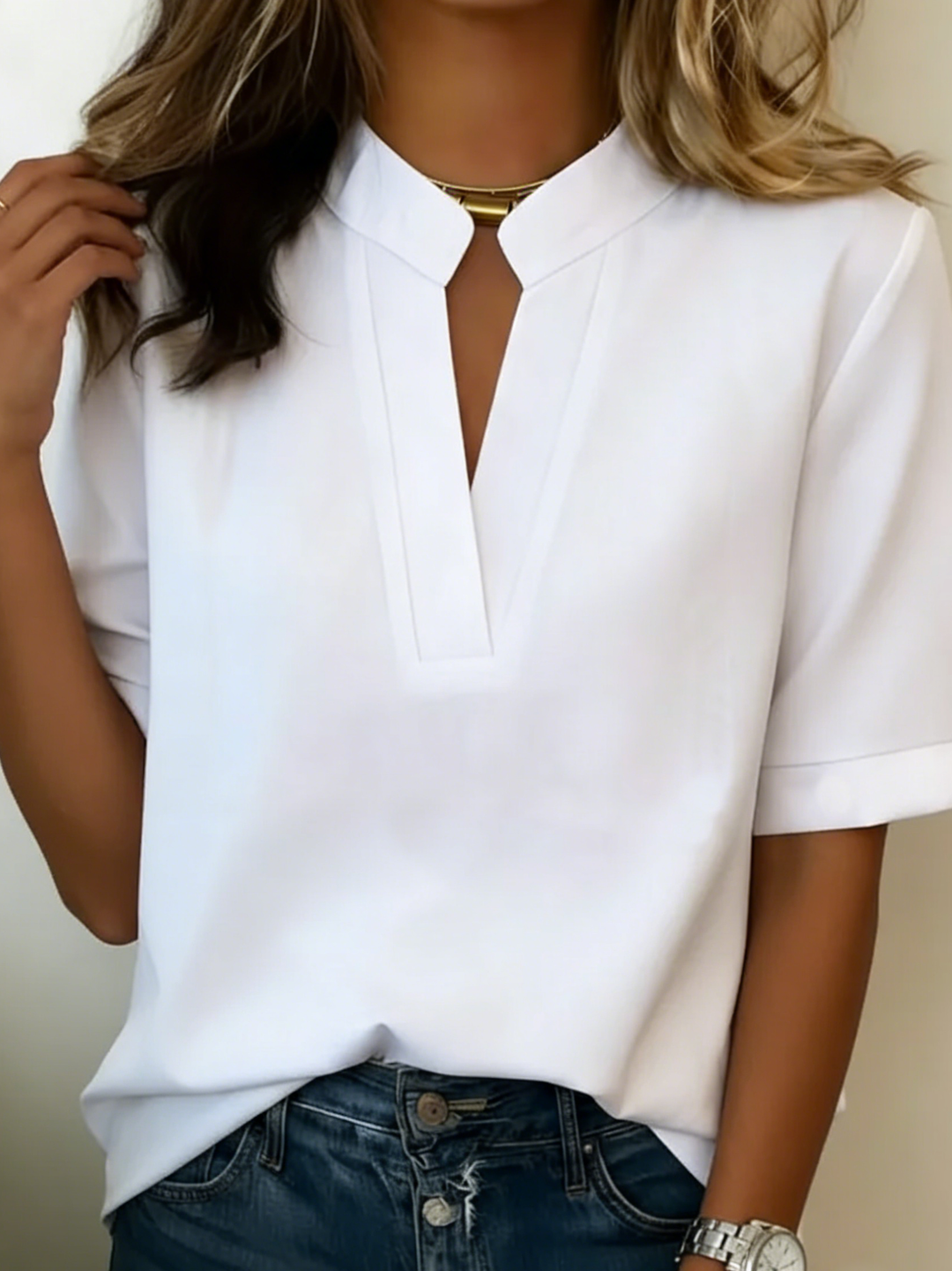 Alouette™ | Blusa de cuello refinado
