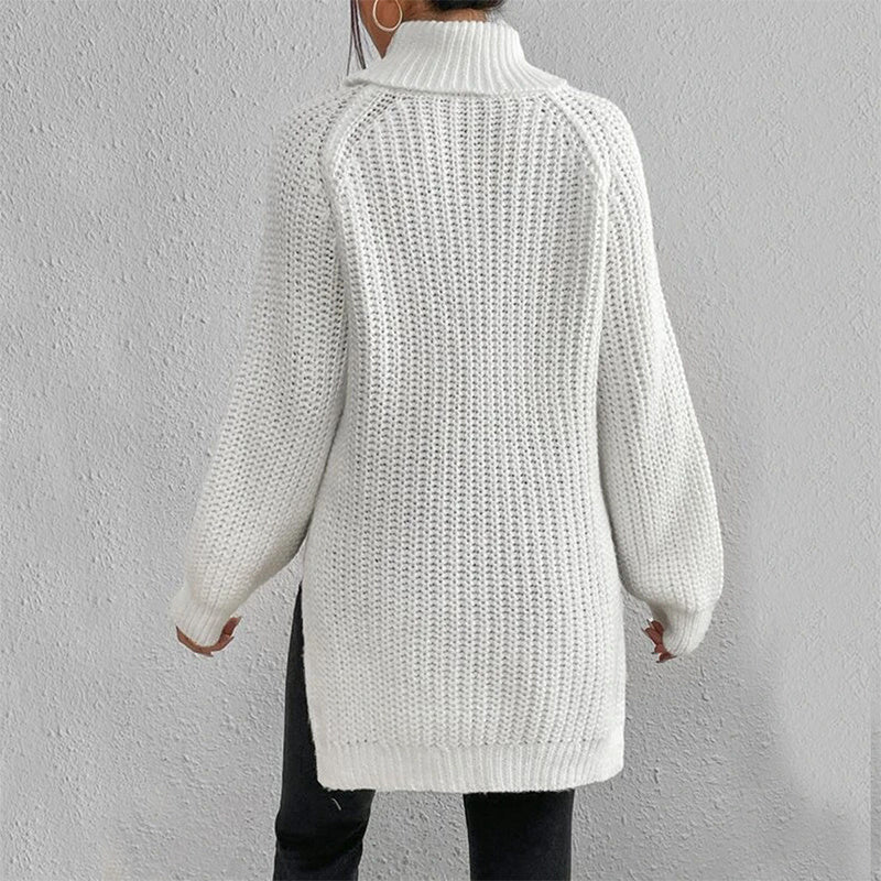 Marin Blake™ | Slit Turtleneck Sweater