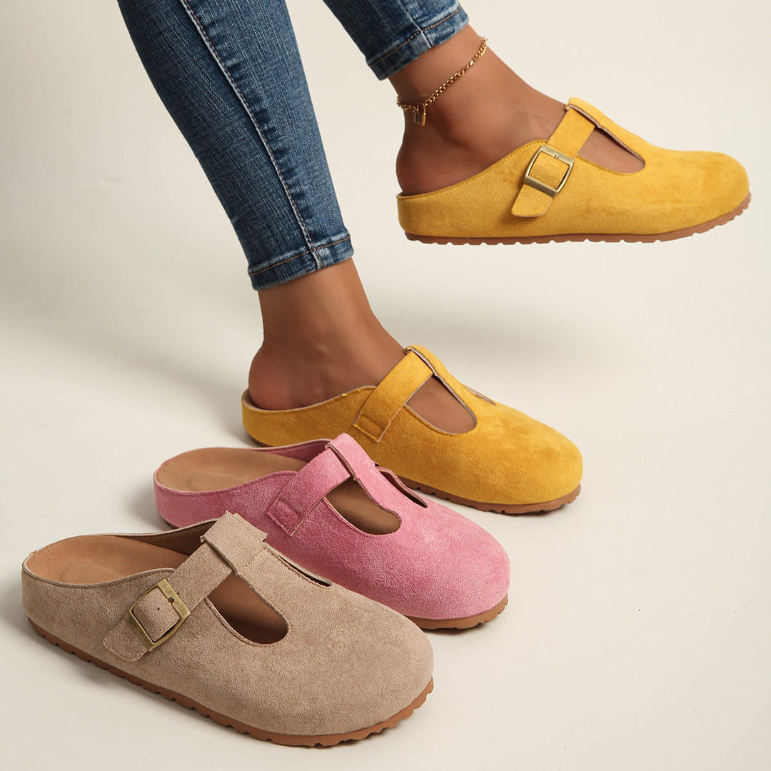 Tahlia™ | Zuecos minimalistas con hebilla