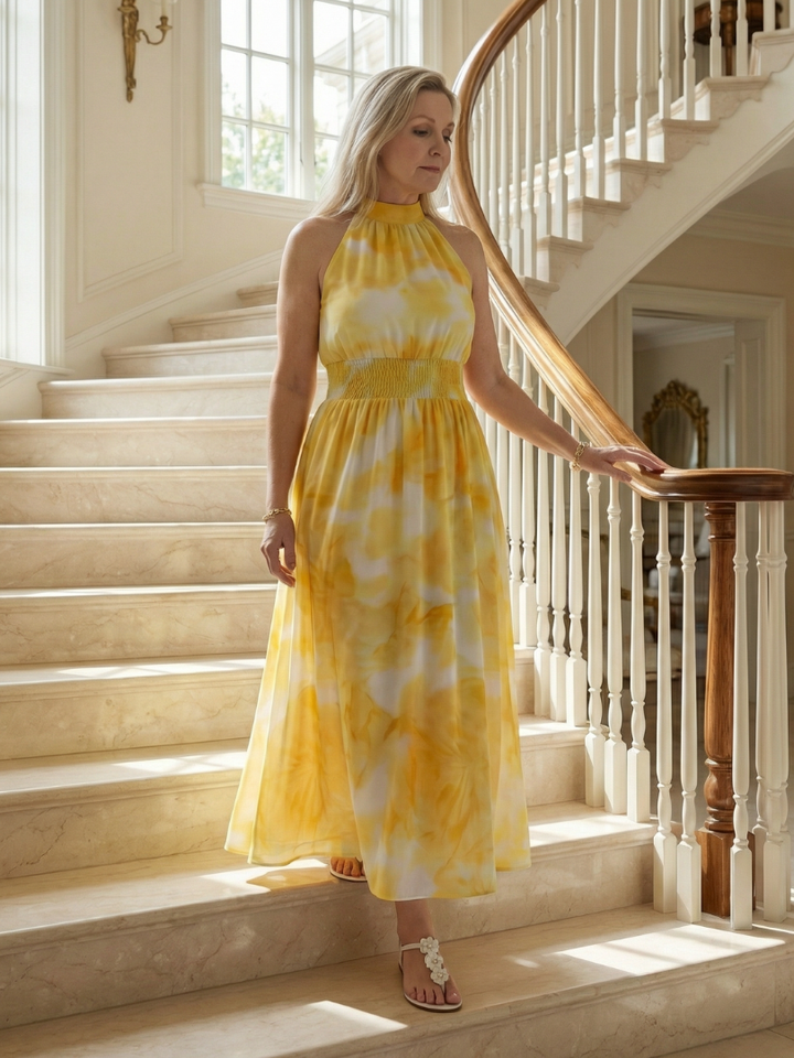 Jayleen™ | Vestido midi ligero con escote halter