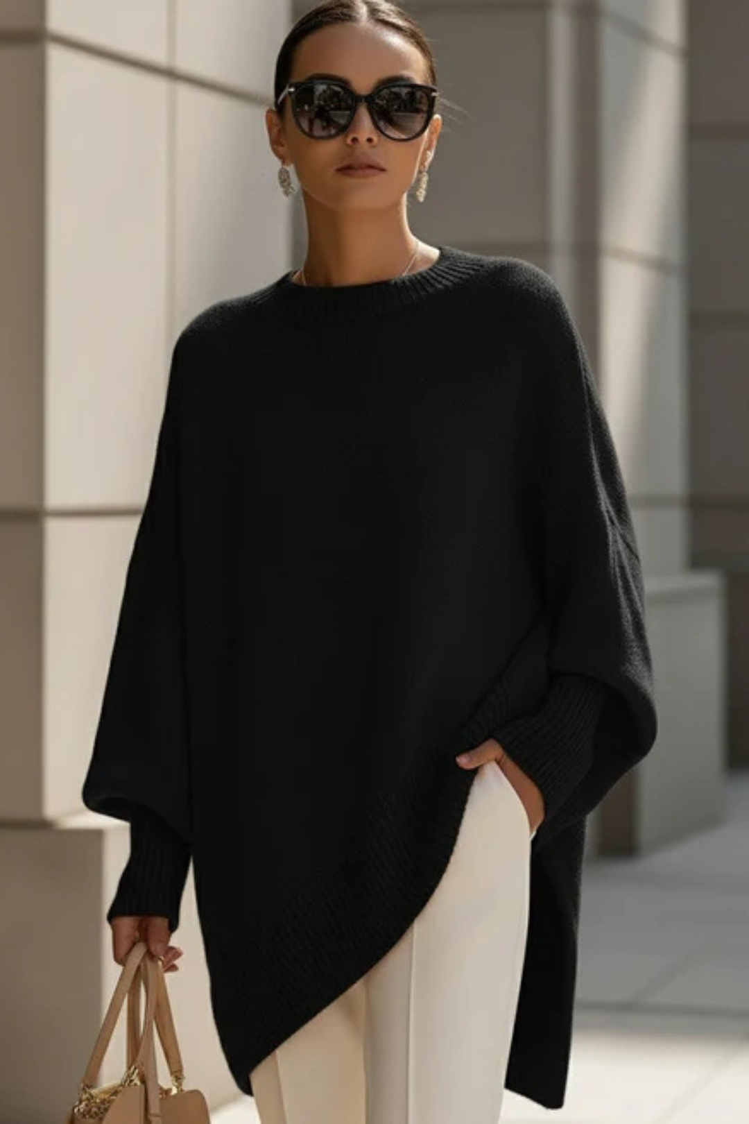Angela™ | Cozy Knit Poncho