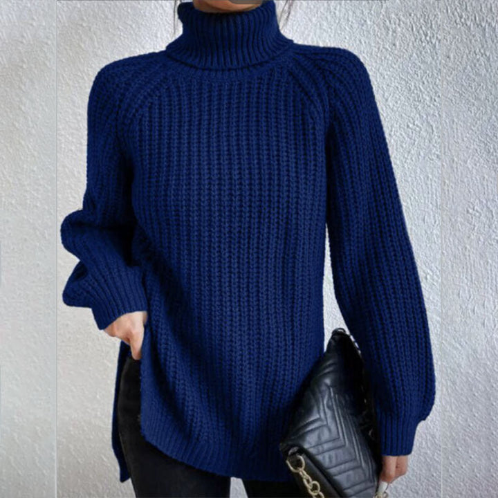 Marin Blake™ | Slit Turtleneck Sweater
