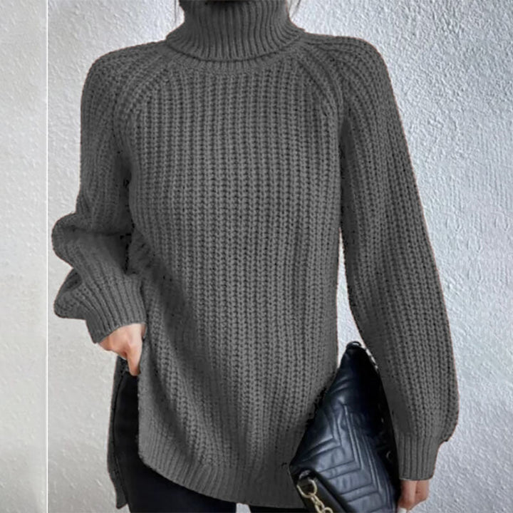 Marin Blake™ | Slit Turtleneck Sweater