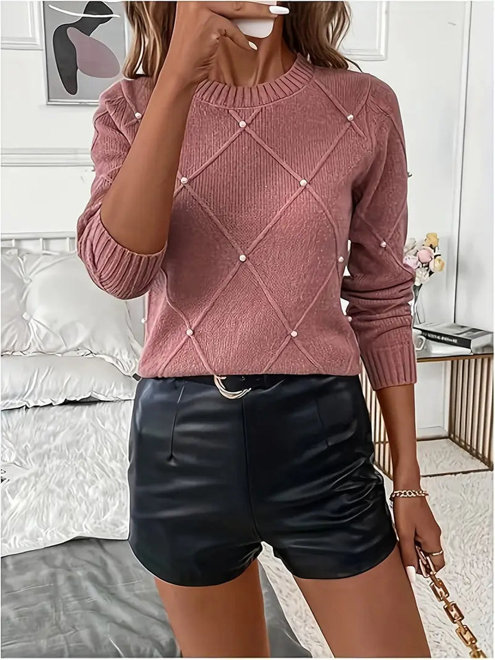 Sienna™ | Pearl-Appliqué Sweater