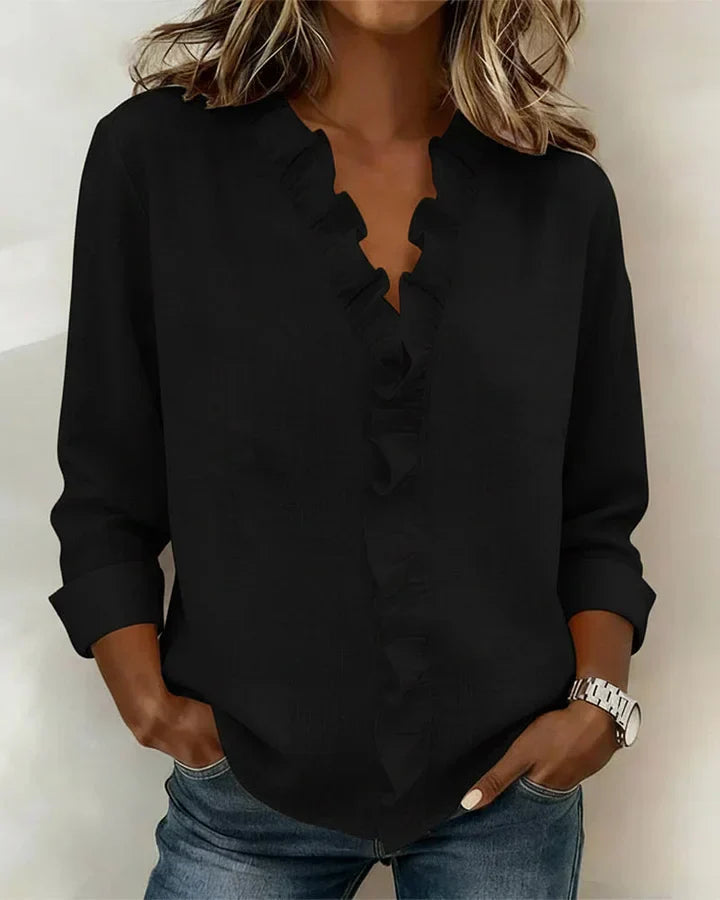 Bryanna™ | Ruffle V-Neck Blouse