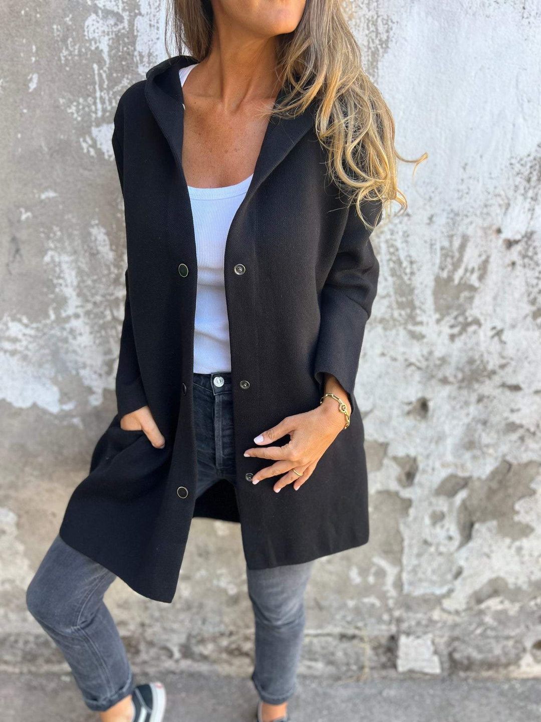 Sara™ | Hooded Button Cardigan
