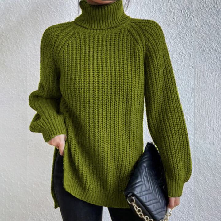 Marin Blake™ | Slit Turtleneck Sweater