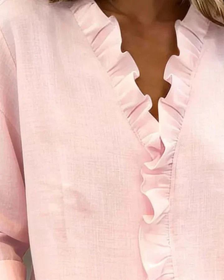 Bryanna™ | Ruffle V-Neck Blouse