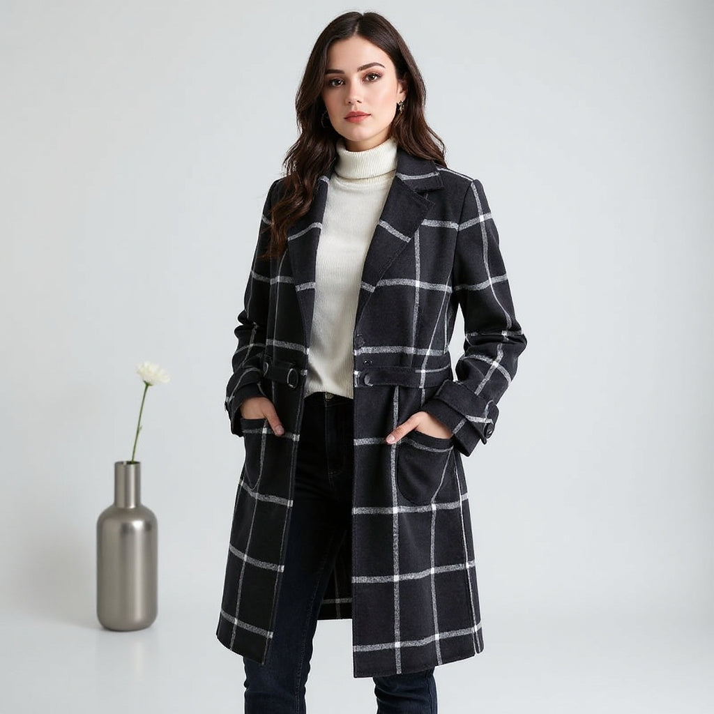 Emery™ | Checked Wool Coat