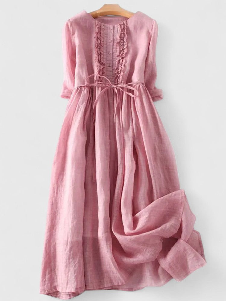 Aurelina™ | Linen Blend Dress