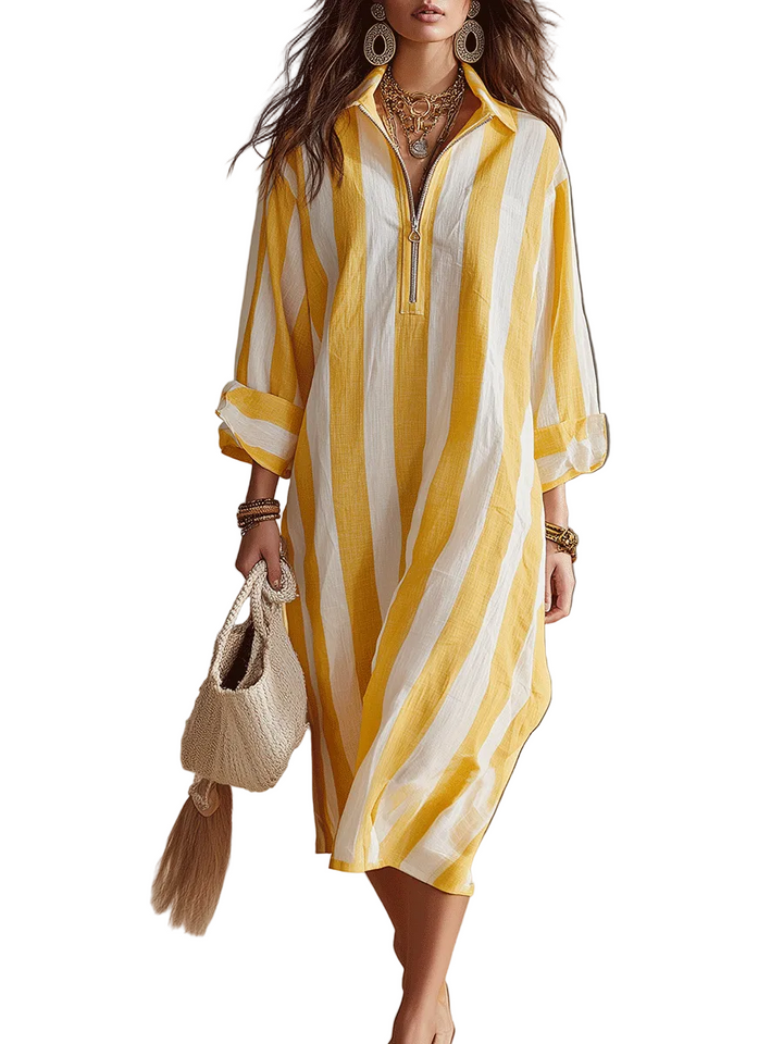 Carina™ | Striped Midi Dress