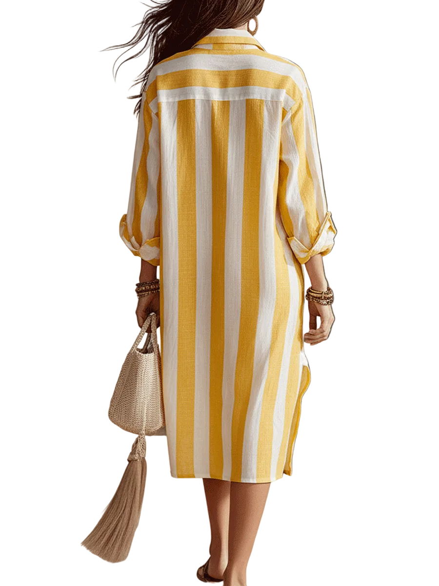 Carina™ | Striped Midi Dress