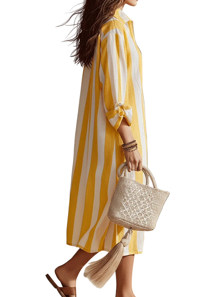 Carina™ | Striped Midi Dress