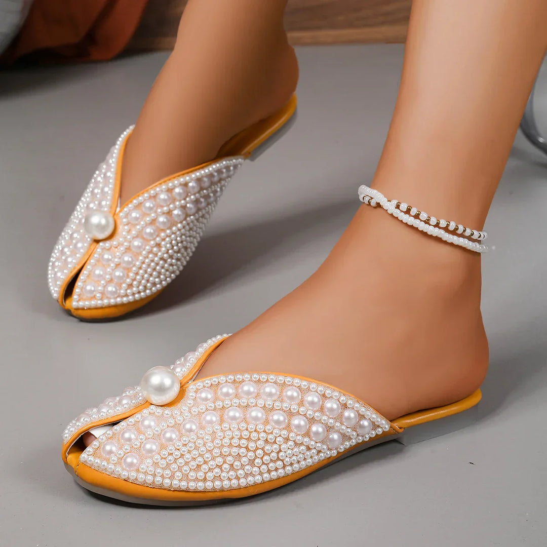 Dana™ | Satin Beaded Sandals