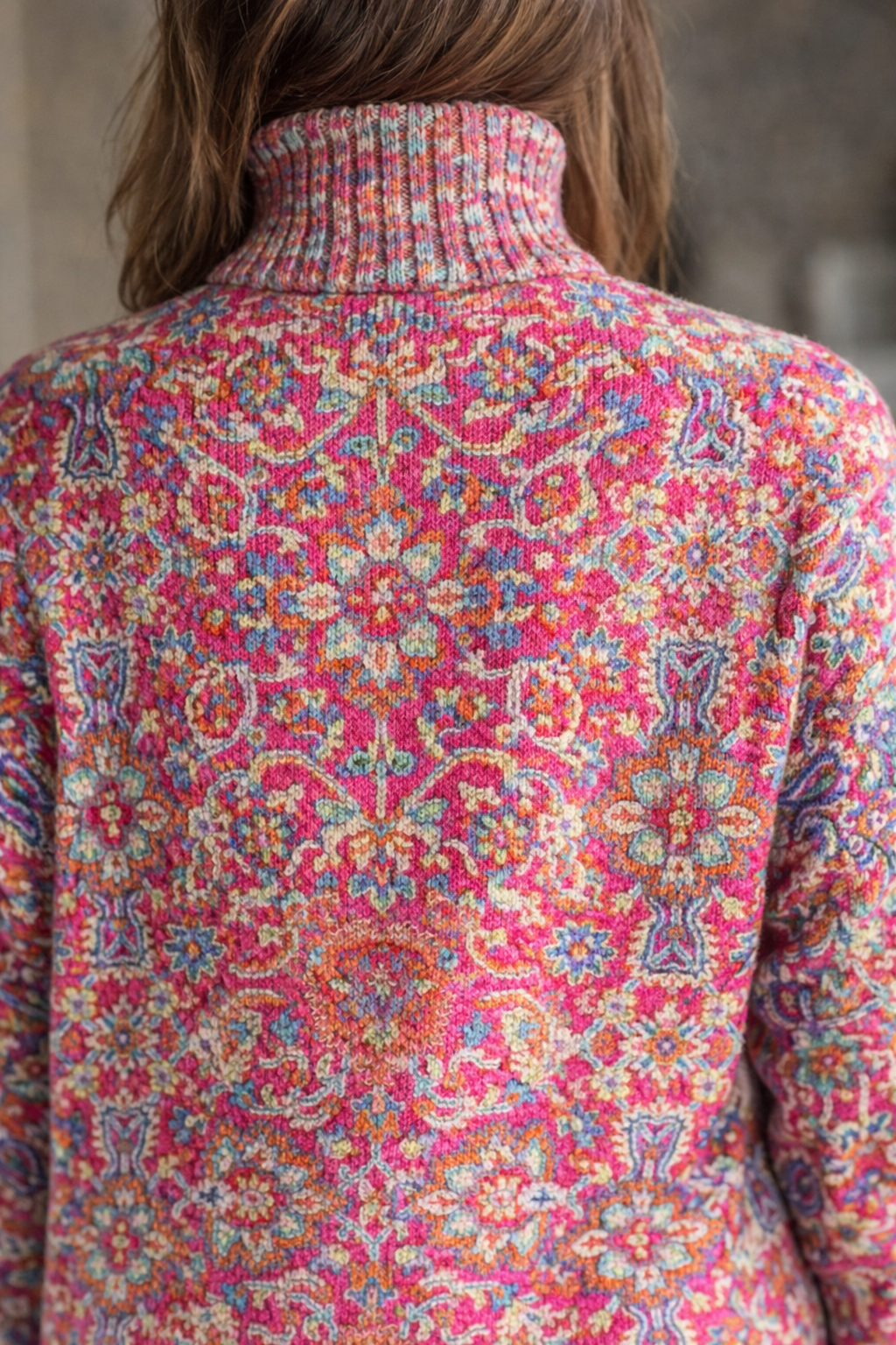 Daniella™ | Floral Knit Turtleneck