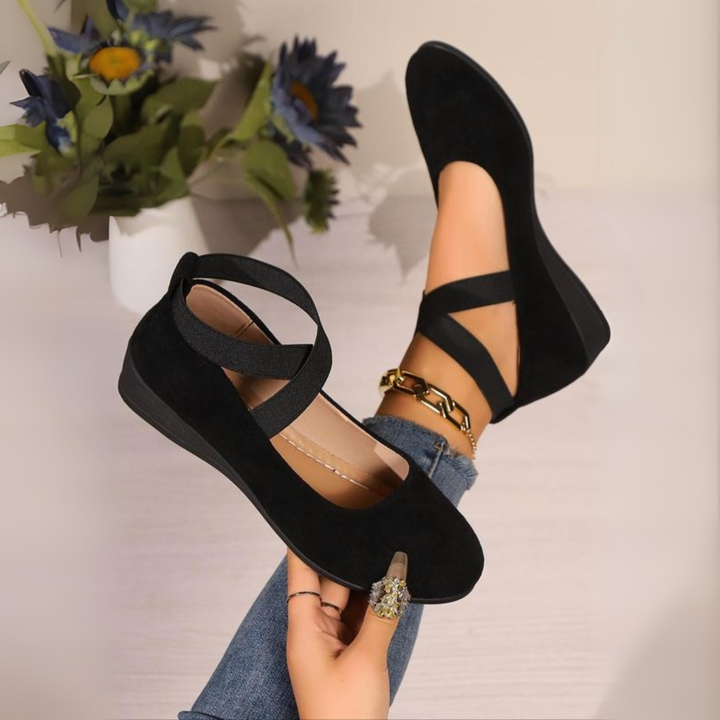 Deborah™ | Closed Wedge Heel Ballerina Flats