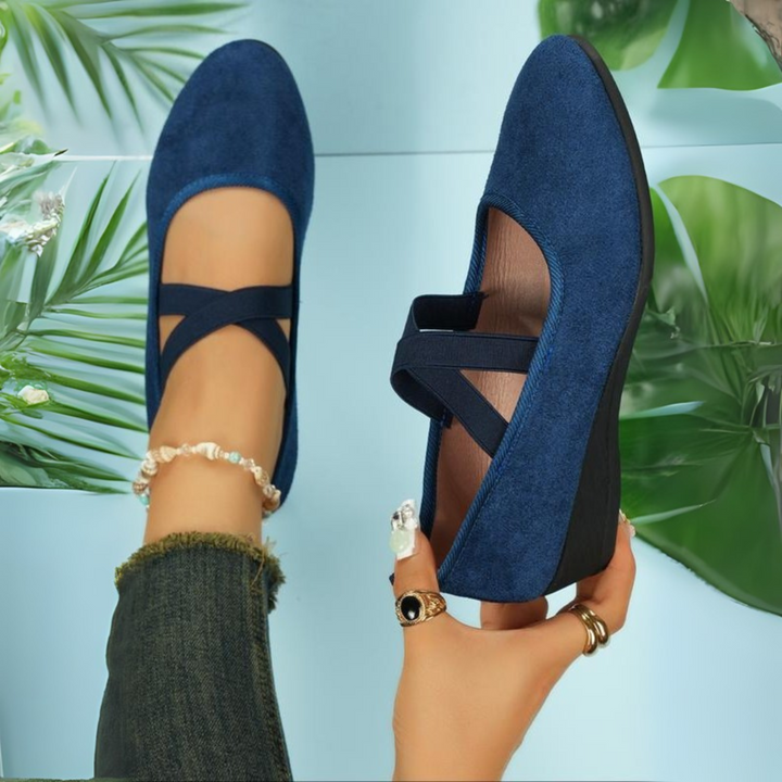 Deborah™ | Closed Wedge Heel Ballerina Flats