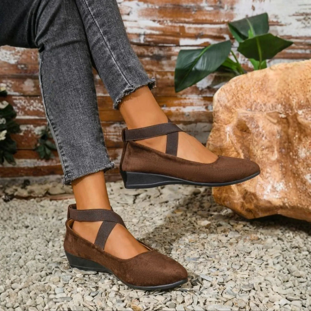 Deborah™ | Closed Wedge Heel Ballerina Flats