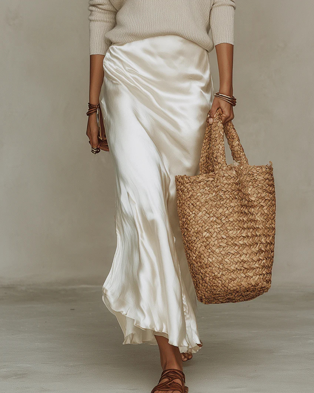 Ashanti™ | Conjunto de vestido midi de satén