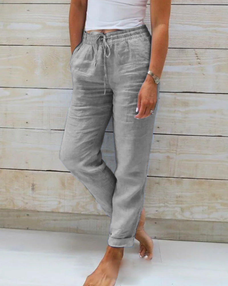 Gemma™ | Cotton & Linen Trousers