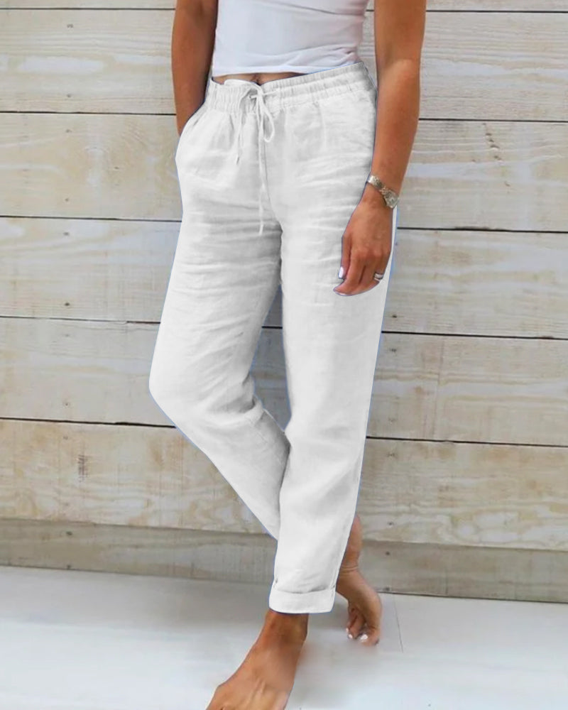 Gemma™ | Cotton & Linen Trousers