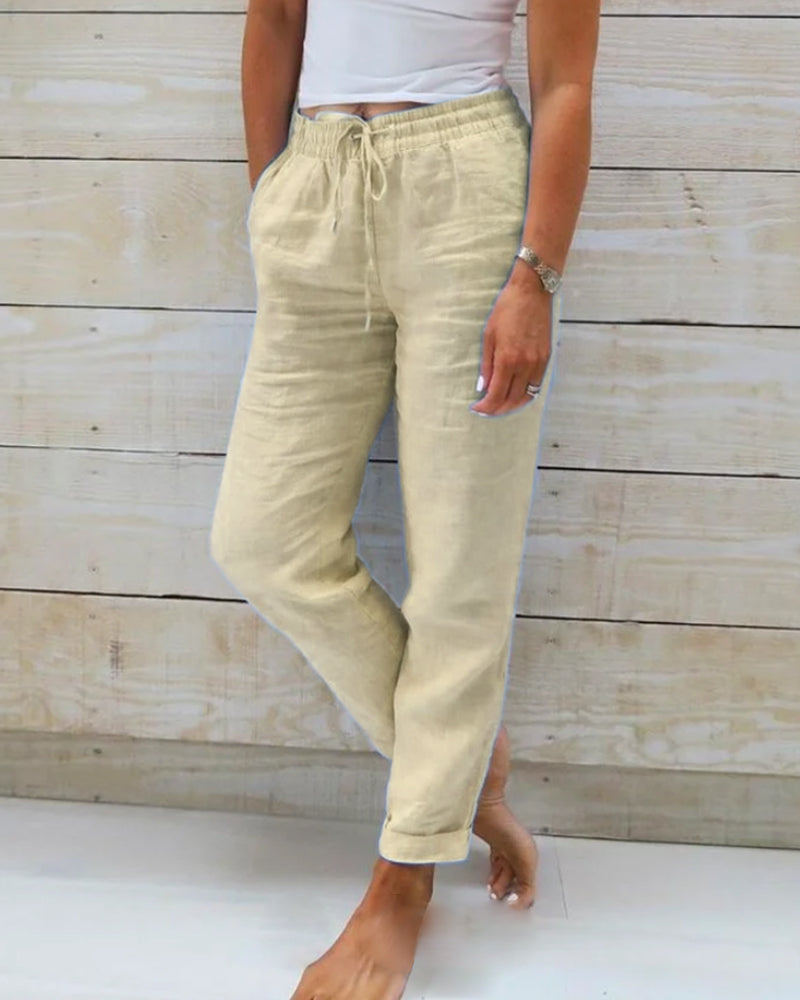Gemma™ | Cotton & Linen Trousers