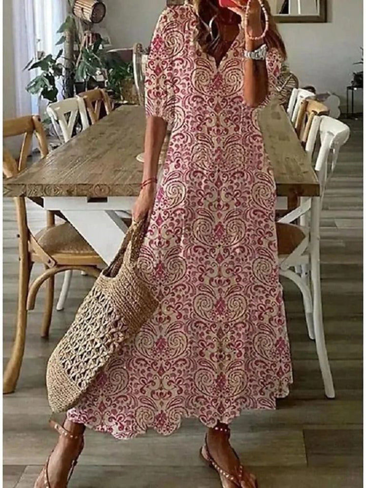 Hanahh™ | Velvet Floral Maxi Dress