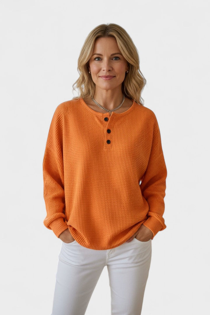 Quinn™ | Waffle Knit Cozy Sweater