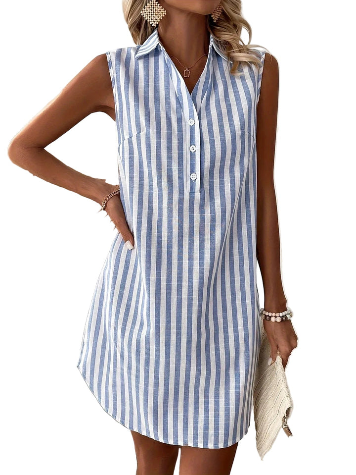 Leora™ | Striped Shirt Dress