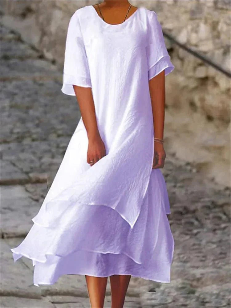 Lowelyn™ | Layered Flowy Midi Dress