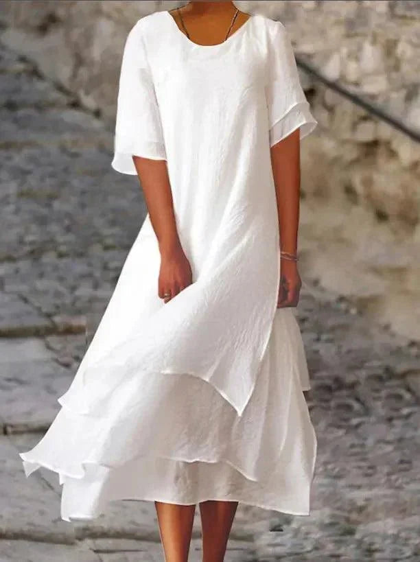 Lowelyn™ | Layered Flowy Midi Dress