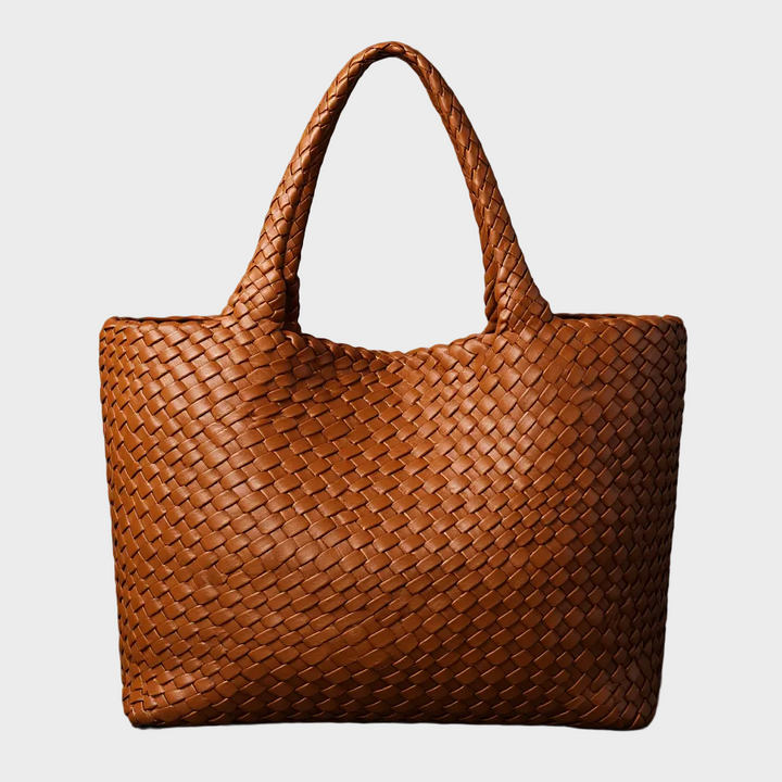Lyra™ | Handwoven Faux Leather Tote