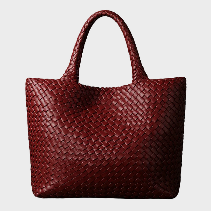 Lyra™ | Handwoven Faux Leather Tote