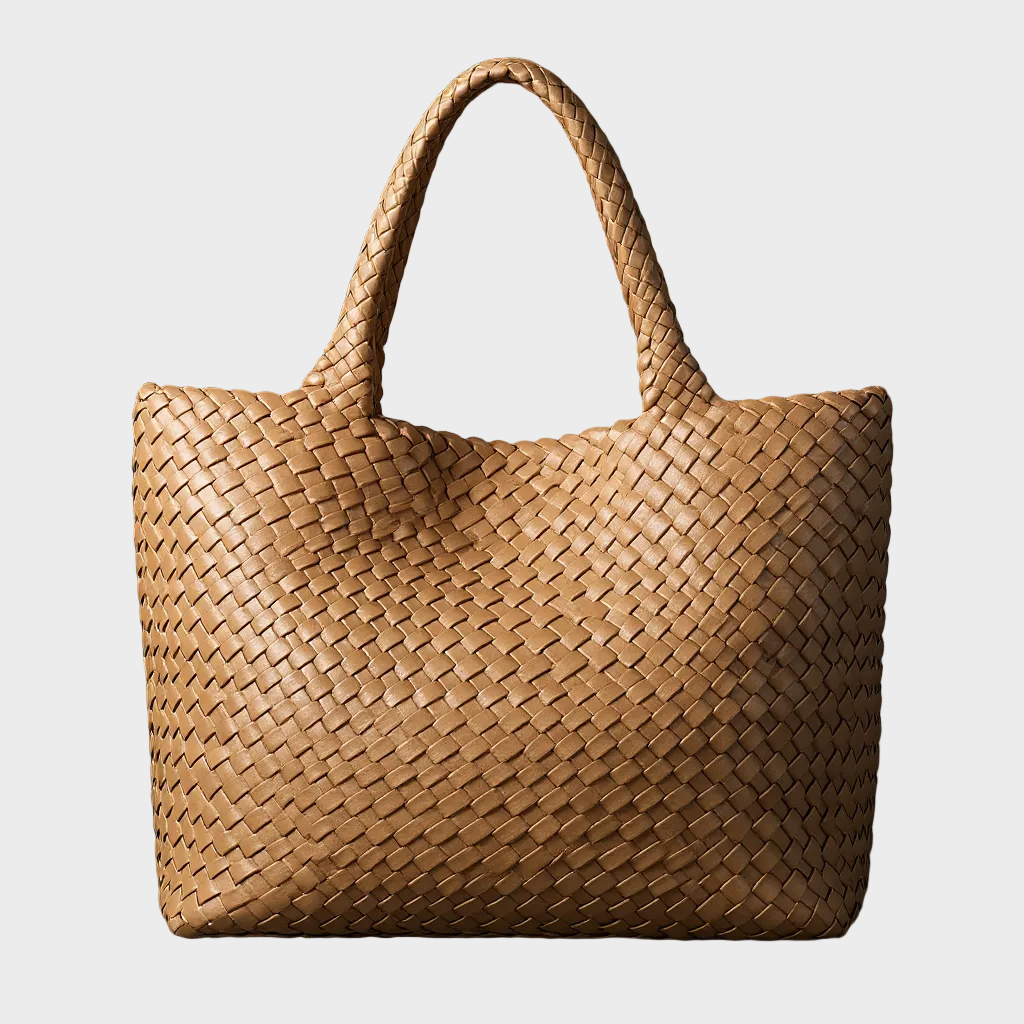 Lyra™ | Handwoven Faux Leather Tote