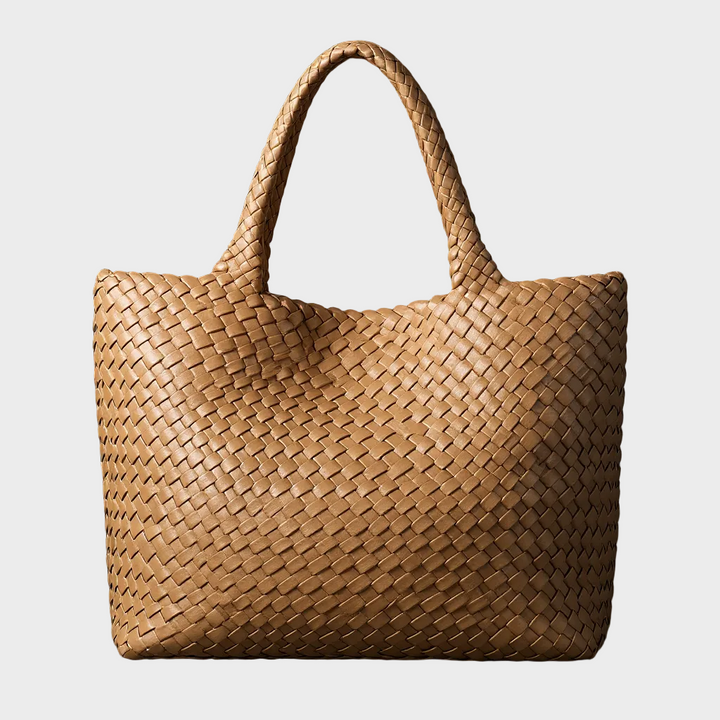 Lyra™ | Handwoven Faux Leather Tote