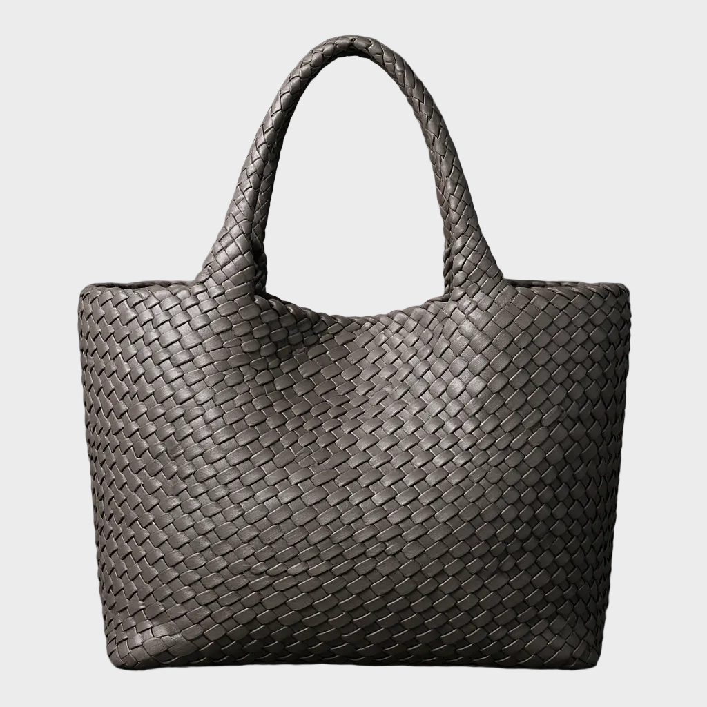 Lyra™ | Handwoven Faux Leather Tote