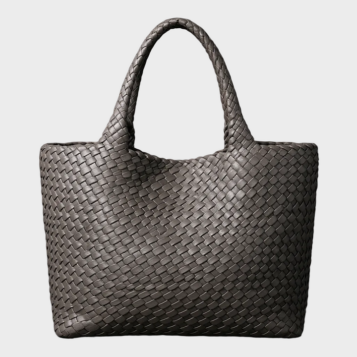 Lyra™ | Handwoven Faux Leather Tote