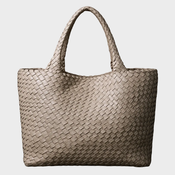 Lyra™ | Handwoven Faux Leather Tote