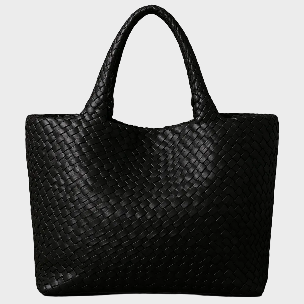 Lyra™ | Handwoven Faux Leather Tote