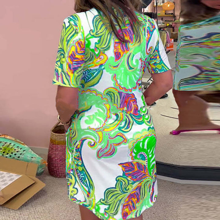 Naia™ | Vestido con cuello en V estampado